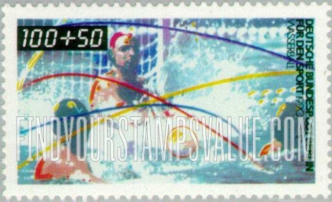FindYourStampsValue: OCCUPATION SEMI-POSTAL - Sports Type of 1990: Water polo