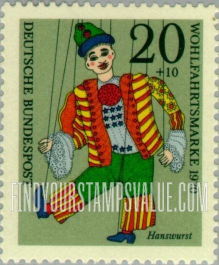FindYourStampsValue: SEMI-POSTAL - Puppets: “Hanswurst”