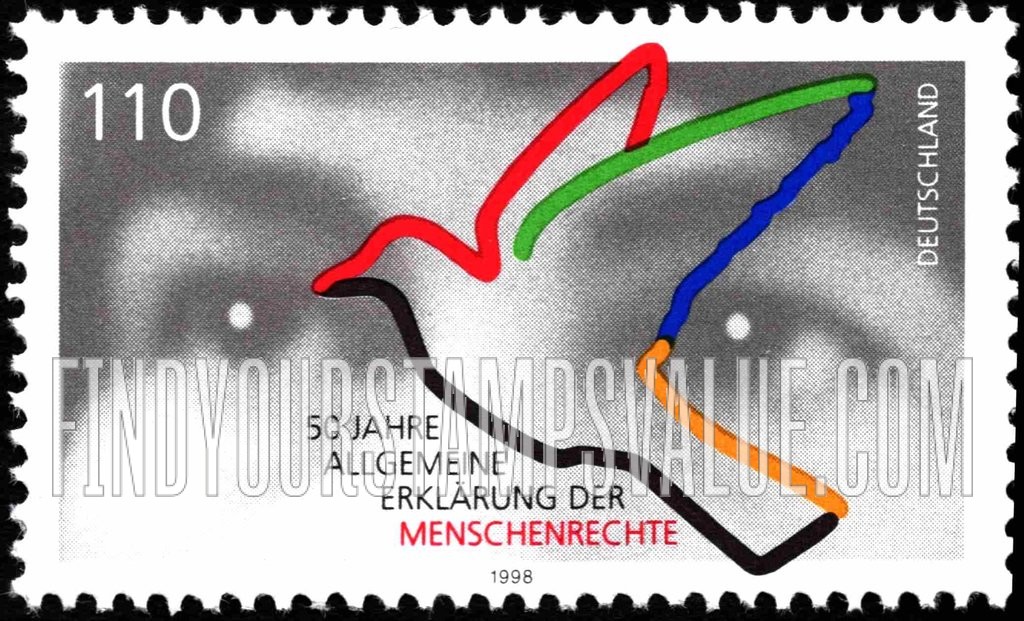 FindYourStampsValue: Universal Delcaration of Human Rights, 50th Anniversary