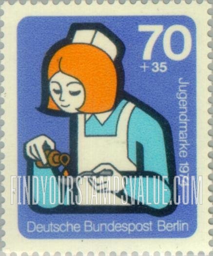 FindYourStampsValue: OCCUPATION SEMI-POSTAL - Youth Type of 1974: Nurse’s aid