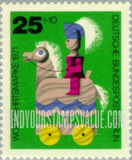 FindYourStampsValue: OCCUPATION SEMI-POSTAL - Wooden Toy Type of 1971: Knight on horseback