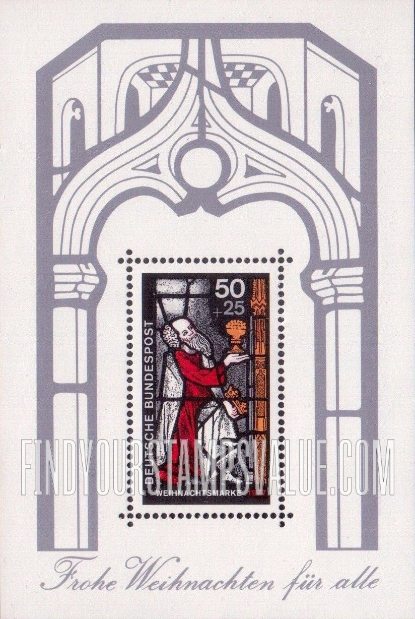 FindYourStampsValue: SEMI-POSTAL - King Caspar Offering Gold, Window, St. Gereon’s, Cologne