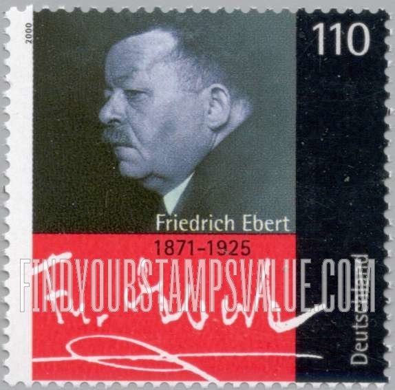 FindYourStampsValue: Friedrich Ebert (1871-1925), President of German Reich
