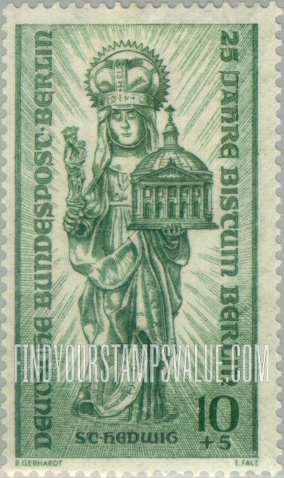 FindYourStampsValue: OCCUPATION SEMI-POSTAL - Statues: St. Hedwig, Duchess of Silesia