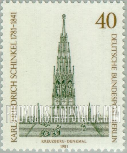 FindYourStampsValue: BERLIN - Berlin-Kreuzberg, Liberation Monument, 1813
