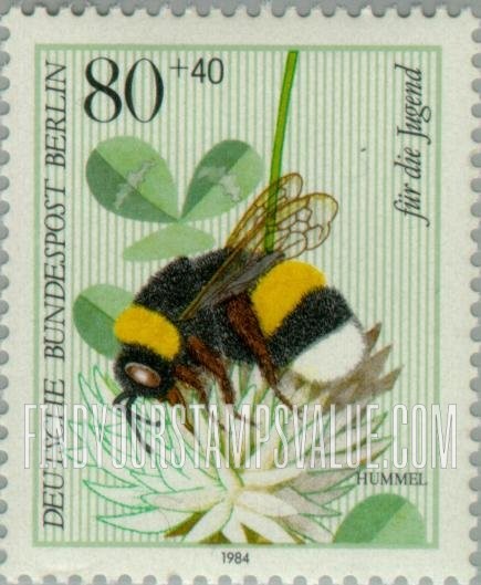 FindYourStampsValue: OCCUPATION SEMI-POSTAL - Insect Type of 1984: Bombus terrestris
