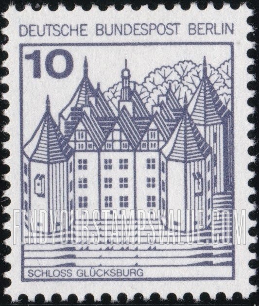 FindYourStampsValue: BERLIN - Castle Type of Germany: Glücksburg