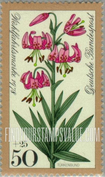 FindYourStampsValue: SEMI-POSTAL - Woodland Flowers: Turk’scap lily