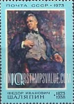 FindYourStampsValue: Russia: USSR - Birth Centenary of Fedor Chaliapin, Opera Singer