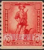 FindYourStampsValue: WAR SAVINGS - Minute Man, Coil Stamp