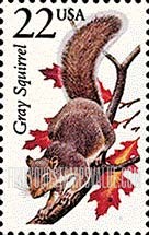 FindYourStampsValue: GRAY SQUIRREL - North American Wildlife