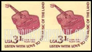 FindYourStampsValue: GUITAR, Coil Stamps - Americana Issue