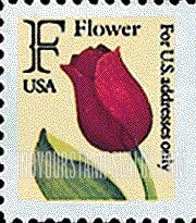 FindYourStampsValue: "F" AND FLOWER, Booklet Stamp