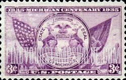 FindYourStampsValue: MICHIGAN CENTENARY - Michigan State Seal