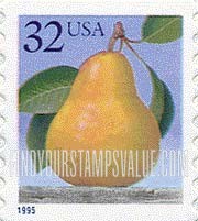 FindYourStampsValue: PEAR - Flora and Fauna, Self-adhesive Coil Stamp