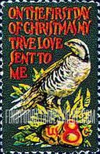 FindYourStampsValue: CHRISTMAS - Partridge in a Pear Tree, by Jamier Wyeth