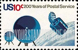 FindYourStampsValue: U.S. POSTAL SERVICE BICENTENNIAL - Satellite for Mailgrams