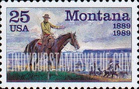 FindYourStampsValue: MONTANA STATEHOOD CENTENARY - C.M. Russell & Friends