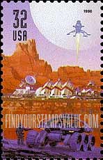 FindYourStampsValue: SPACE DISCOVERY - Space Ship taking off
