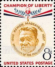 FindYourStampsValue: RAMON MAGSAYSAY - Champion of Liberty