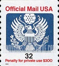 FindYourStampsValue: OFFICIAL MAIL - Great Seal, 32c, Coil Stamp