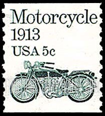 FindYourStampsValue: MOTORCYCLE 1913 - Transportation, Coil Stamp