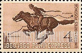 FindYourStampsValue: PONY EXPRESS CENTENNIAL
