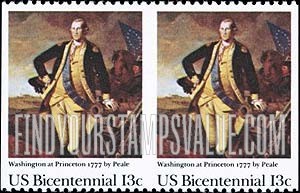 FindYourStampsValue: AMERICAN BICENTENNIAL - Washington at Princeton