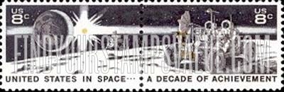 FindYourStampsValue: SPACE ACHIEVEMENT DECADE - Lunar Rover and Astronauts