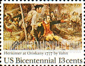FindYourStampsValue: BATTLE OF ORISKANY - American Bicentennial
