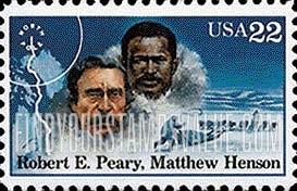 FindYourStampsValue: ROBERT PEARY, MATTHEW HENSON - Arctic Explorers