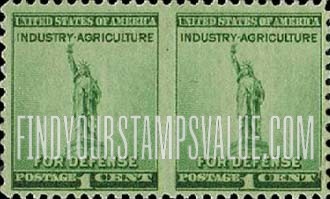 FindYourStampsValue: NATIONAL DEFENSE - Statue of Liberty