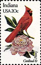 FindYourStampsValue: INDIANA - State Birds and Flowers
