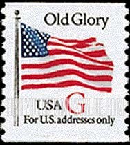 FindYourStampsValue: "G" AND FLAG, Coil Stamp