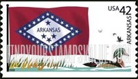 FindYourStampsValue: FLAGS OF OUR NATION - Arkansas, Self-Adhesive Coil stamp