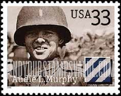 FindYourStampsValue: DISTINGUISHED SOLDIERS - Second Lt. Audie L. Murphy