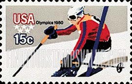 FindYourStampsValue: OLYMPIC GAMES - Downhill Skiing