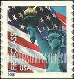 FindYourStampsValue: Flag and Statue of Liberty, Self-Adhesive Coil stamp