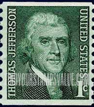 FindYourStampsValue: THOMAS JEFFERSON, Coil Stamp - Prominent Americans