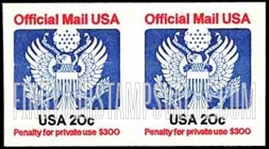 FindYourStampsValue: OFFICIAL MAIL - Great Seal, 20c, Coil Stamp