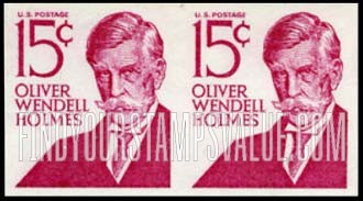 FindYourStampsValue: OLIVER WENDELL HOLMES, Coil Stamps - Prominent Americans