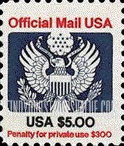 FindYourStampsValue: OFFICIAL MAIL - Great Seal, $5