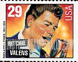 FindYourStampsValue: RITCHIE VALENS - American Music Series, booklet stamp