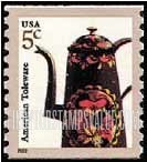 FindYourStampsValue: AMERICAN DESIGN SERIES - Toleware Coffeepot, Self-Adhesive Coil Stamp