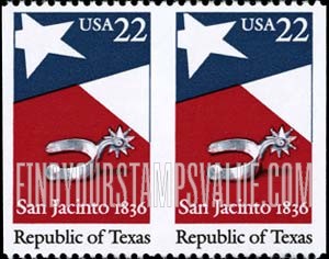 FindYourStampsValue: REPUBLIC OF TEXAS, 150th ANNIVERSARY