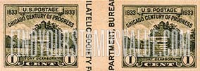 FindYourStampsValue: CENTURY OF PROGRESS - Restoration of Ft. Dearborn, Special Printing