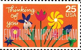 FindYourStampsValue: THINKING OF YOU - Special Occasions Booklet stamp