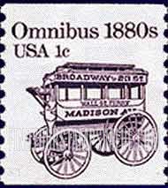 FindYourStampsValue: OMNIBUS 1880s - Transportation, Coil Stamp