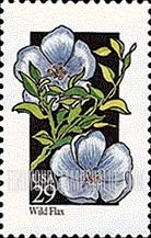 FindYourStampsValue: WILDFLOWERS - Wild Flax