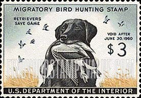 FindYourStampsValue: LABRADOR RETRIEVER CARRYING MALLARD DRAKE